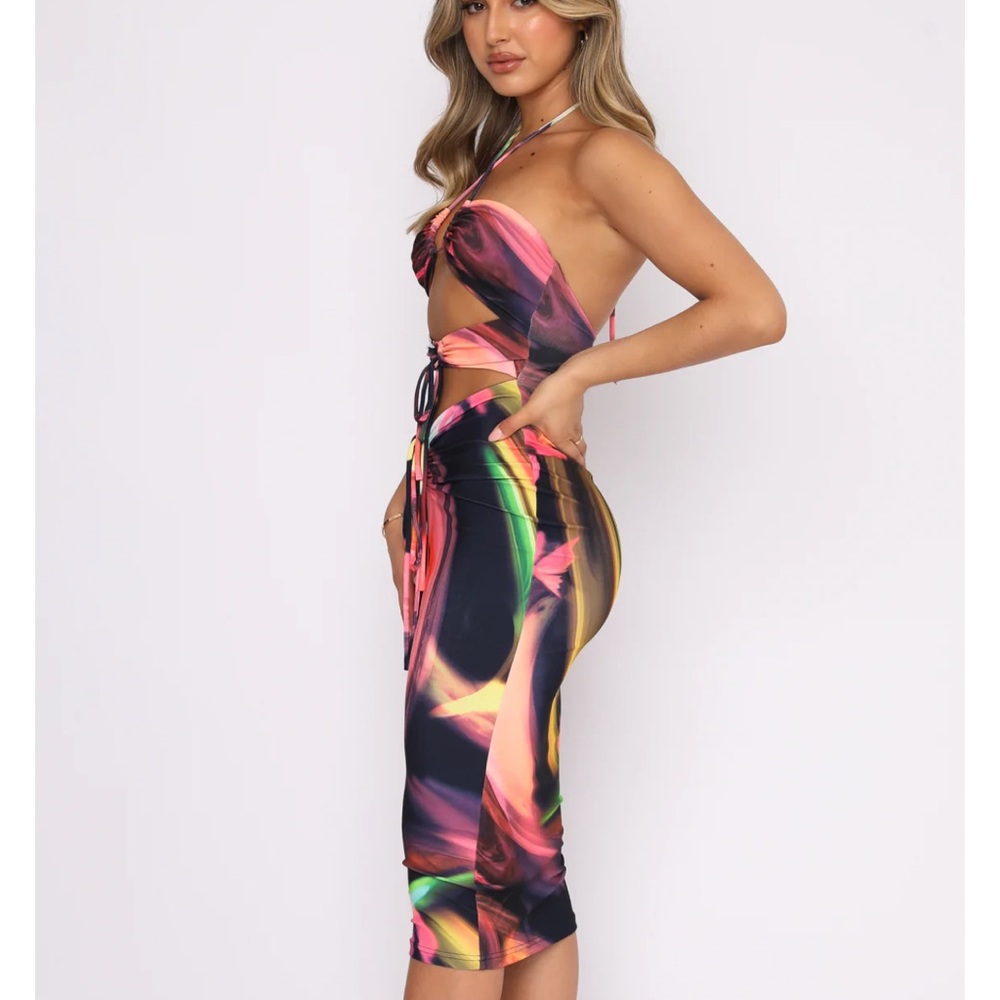 I Like That Midi Dress Digital Blur Print